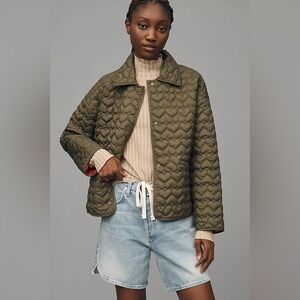 31. Anthropologie, Maeve • NWT $158 Heart-Quilted Liner Jacket PTP 21” L20”